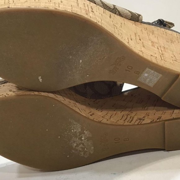 COACH Women's Ferry Signature Platform Wedge Sandal - Picture 4 of 9